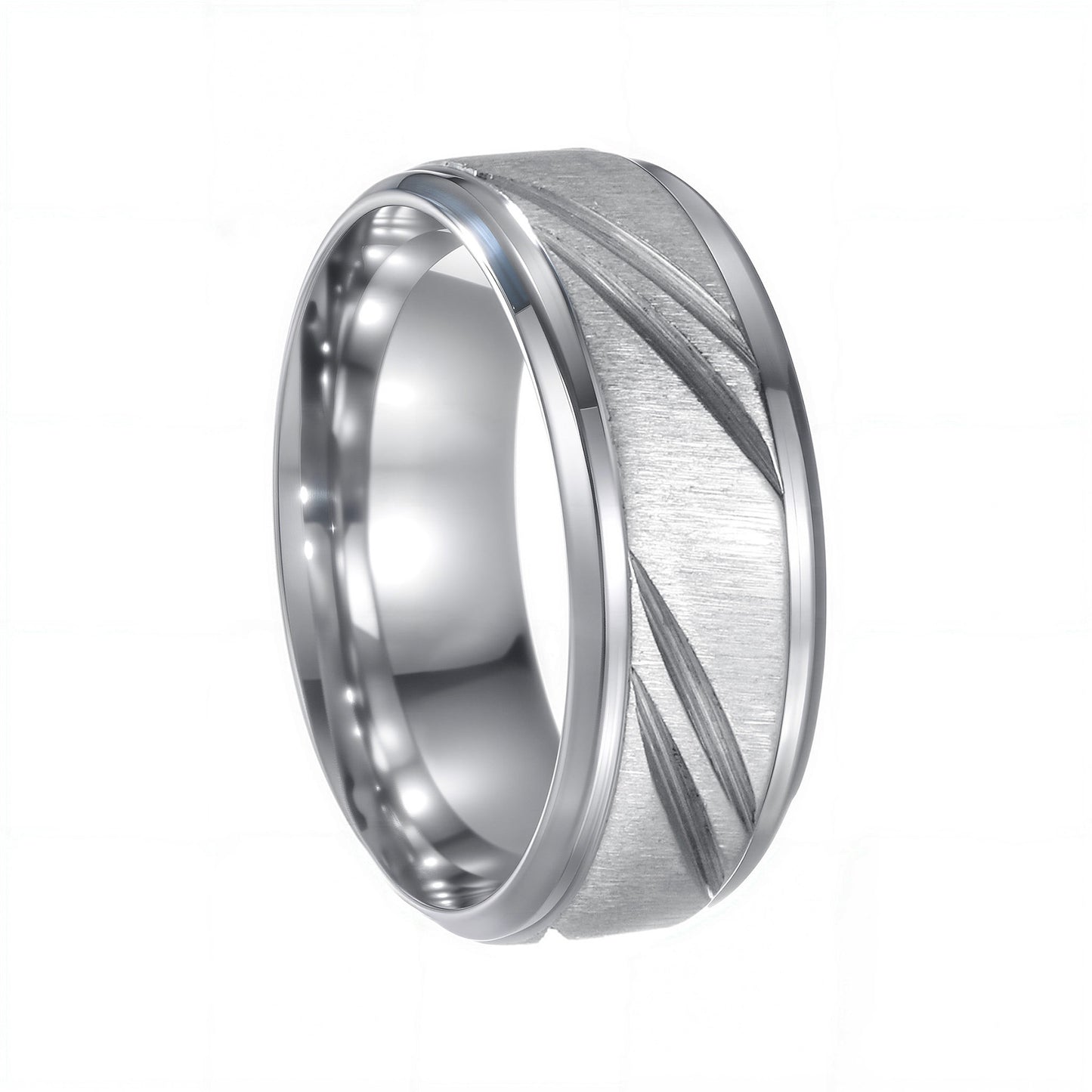 Planderful Everyday Genie Men's 8mm Titanium Steel Ring