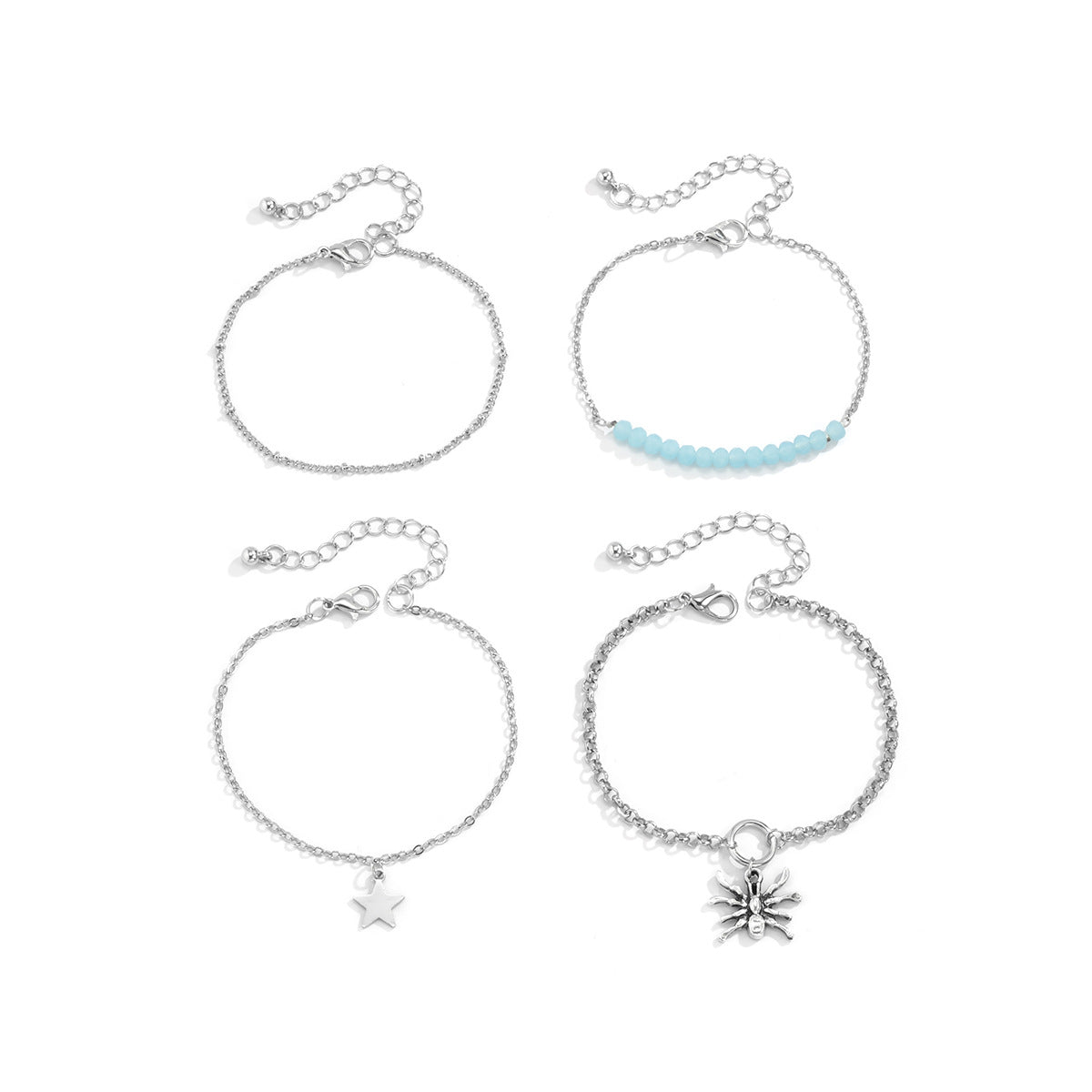 Planderful Crystal Spider Bracelet Multi Layered Chain For Edgy Punk Fashion Lovers Statement Accessory