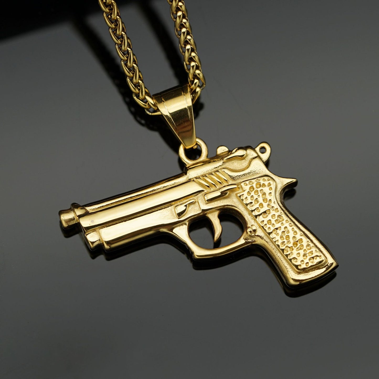 Steel Pendant - Statement Hip Hop Punk Style By Planderful Everyday Genie Collection