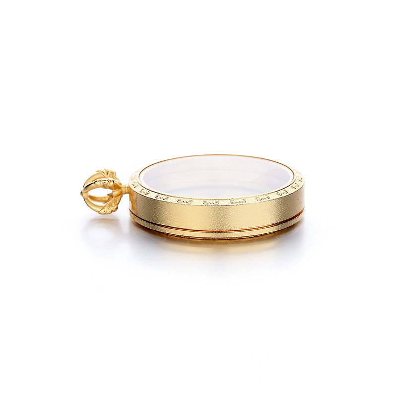 Steel Necklace - Elegant Double Sided Glass Box Pendant With Openable 35mm Inner Chamber For Everyday Wear