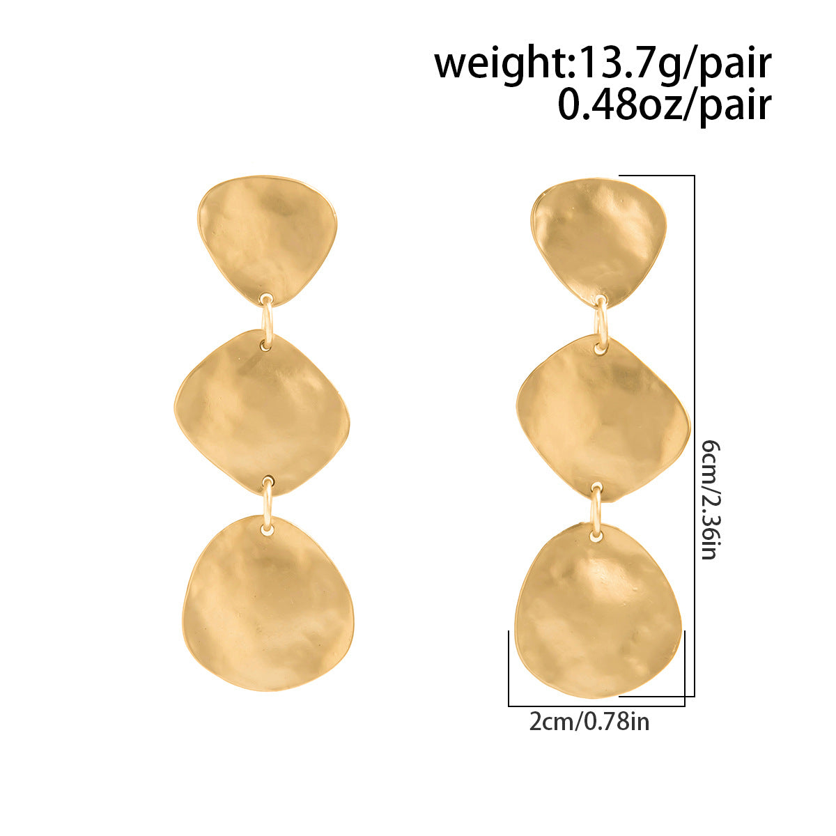 Planderful Imitation Pearl Stud Earrings Irregular Pleated Design For Women Timeless Elegant Statement Jewelry