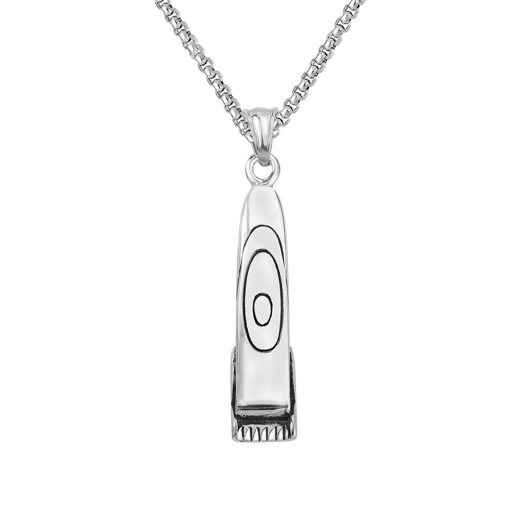Steel Pendant For Unisex Fashion Timeless Retro Hairdresser Style Planderful Everyday Genie