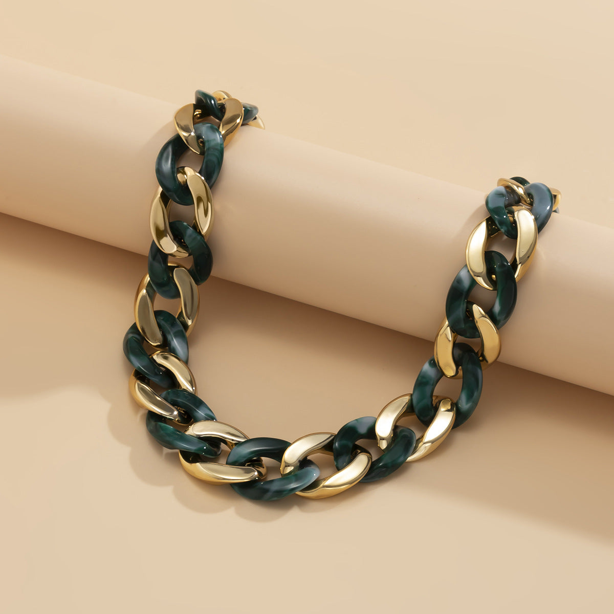 European and American Inspired Geometric Multi-Layer Necklace