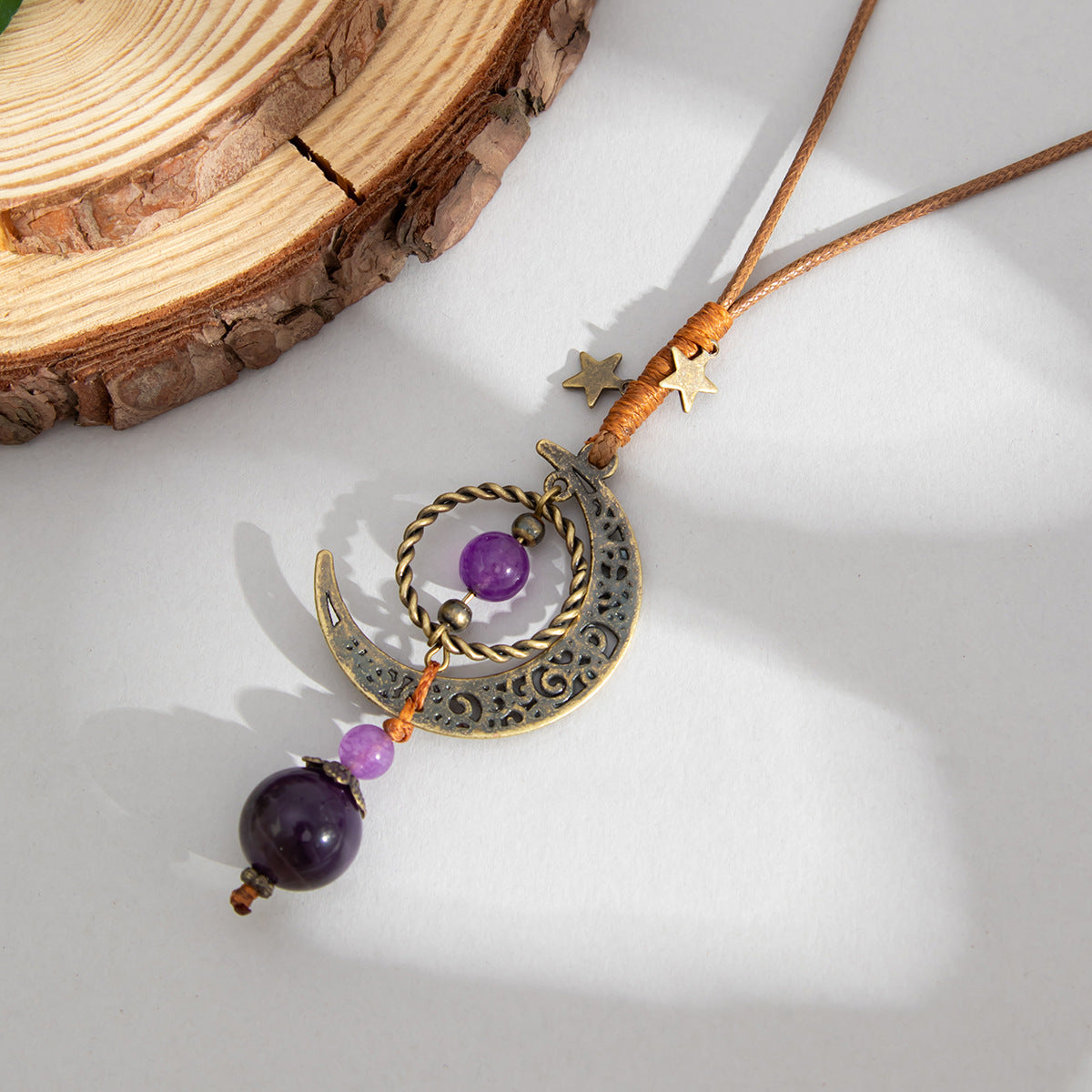 Planderful Vienna Verve Necklace – Unique National Style Hollow Moon Pendant