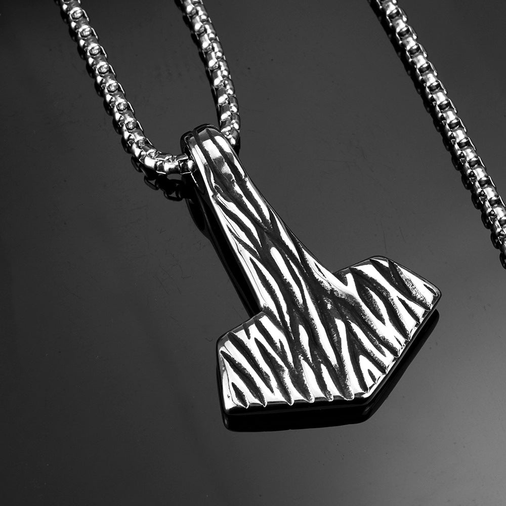 European And American Jewelry Wholesale Titanium Steel Men's Pendant Necklace Retro Boat Anchor Design