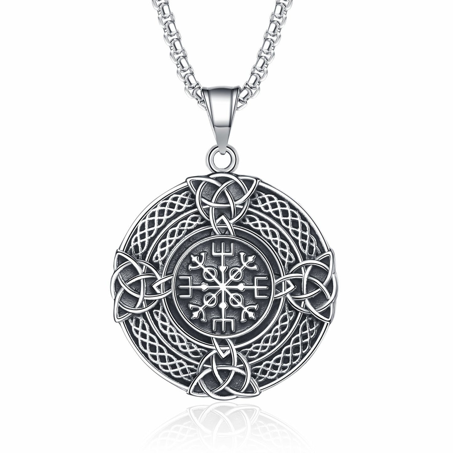Titanium Steel Necklace – Statement Men's Viking Talisman