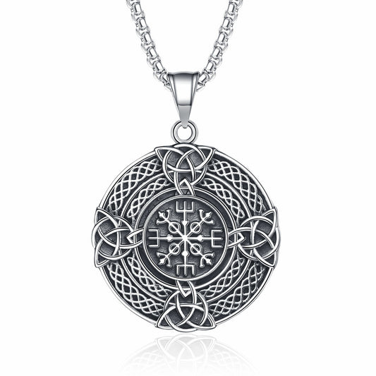 Titanium Steel Necklace – Statement Men's Viking Talisman