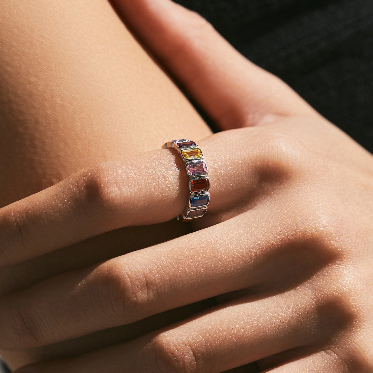 Planderful Gala Fireworks Ring – Elegant Sterling Silver with Sparkling Zircon