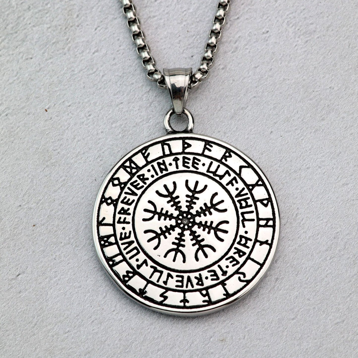 Viking Pendant Necklace Titanium Steel Five Pointed Star For Men Bold Durable Planderful Norse Legacy