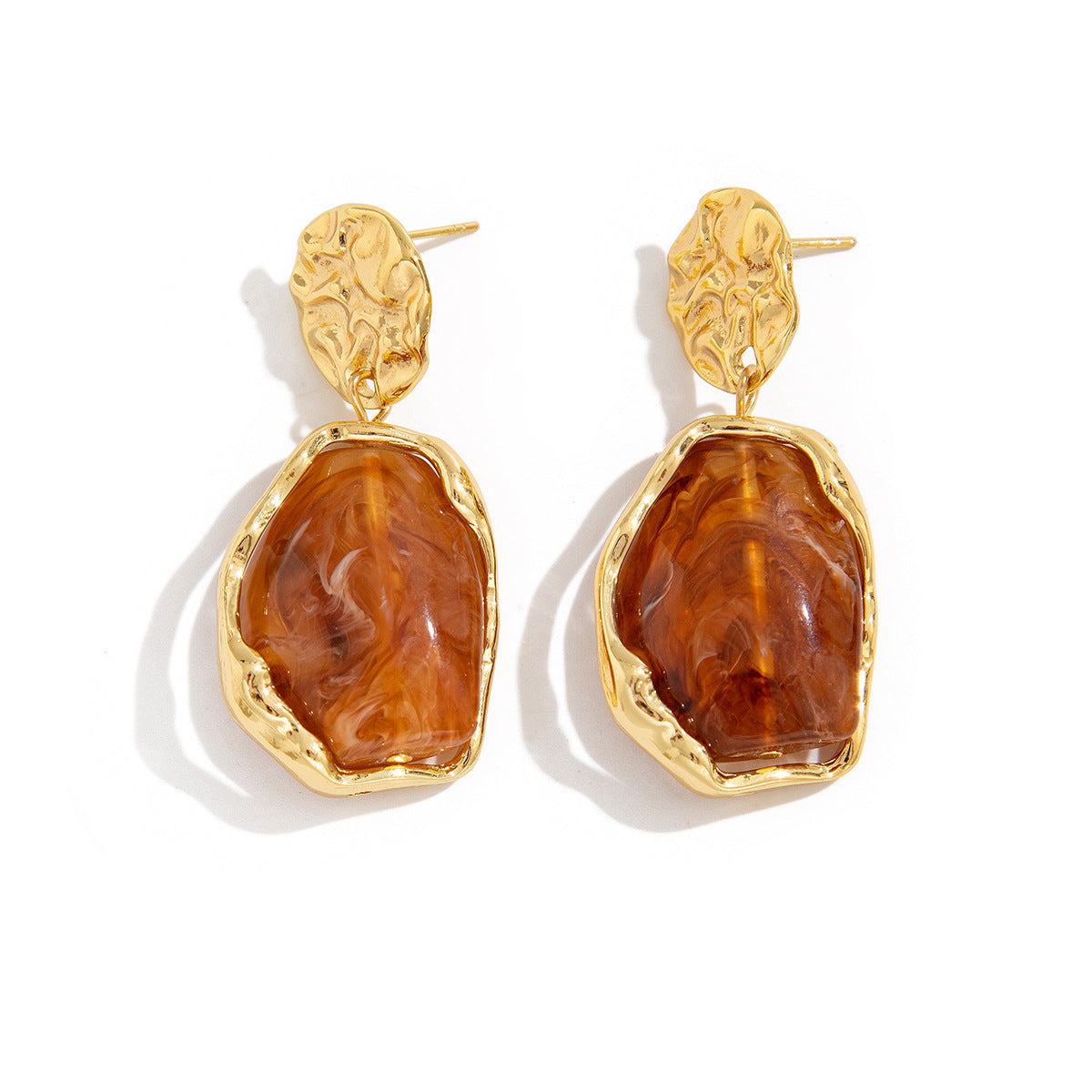 Planderful Vienna Verve Geometric Resin Earrings For Modern Women Bold Statement