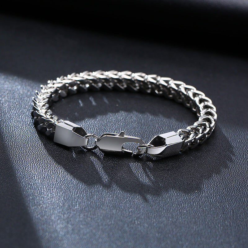 European And American Hip-Hop Stainless Steel Men's Bracelet