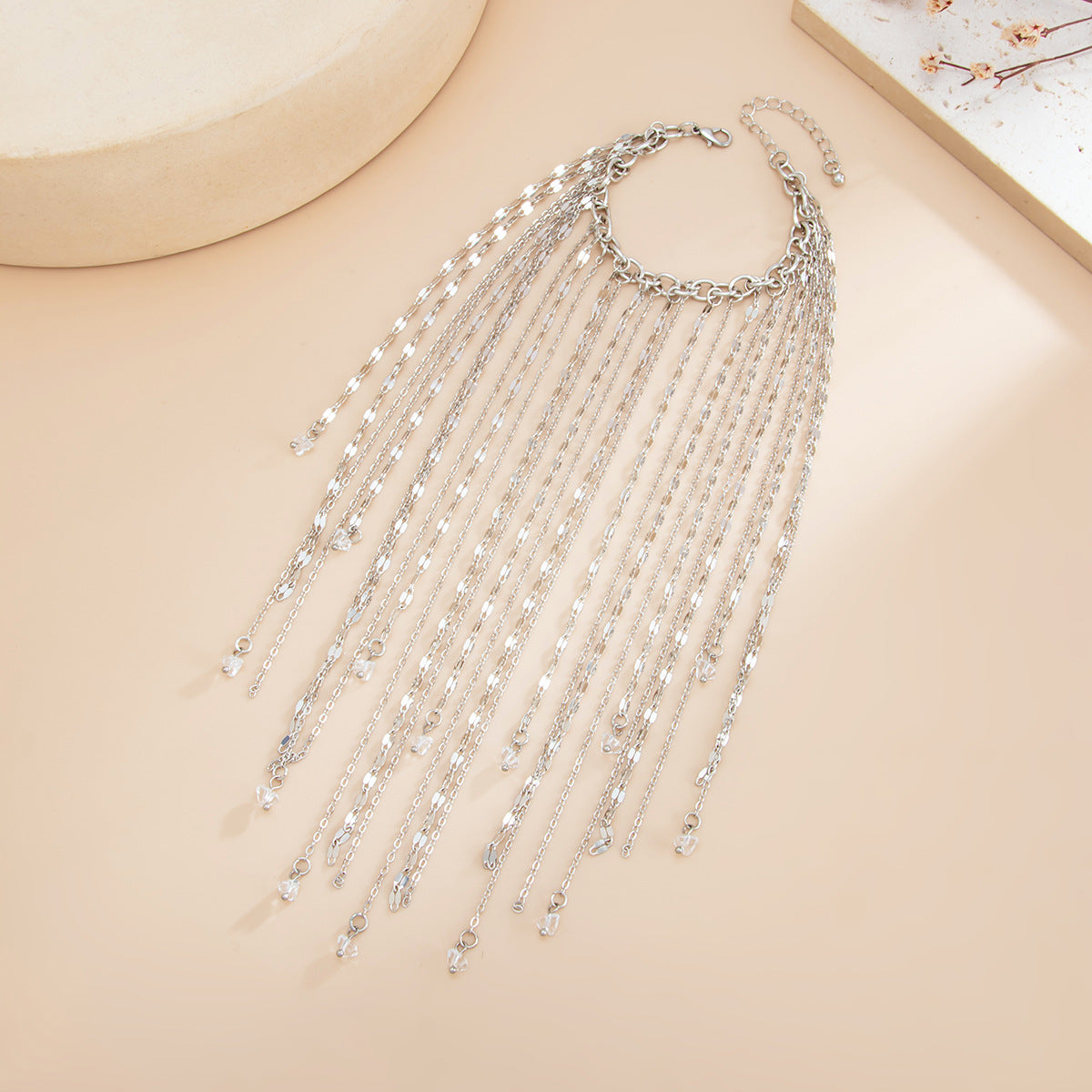 Creative Court Style Long Fringed Bracelet Geometric Exaggerated Chain Decorative