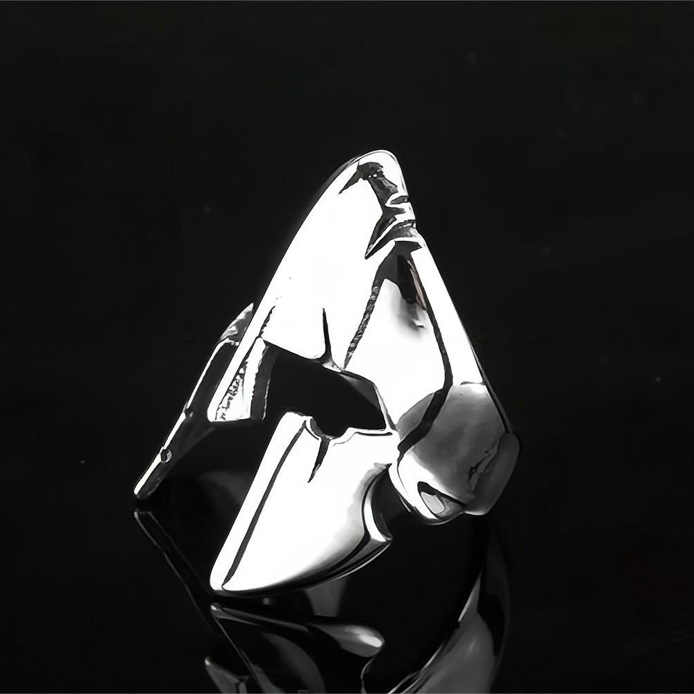 European And American Jewelry Men's Stainless Steel Ring Sparta Mask Retro Design