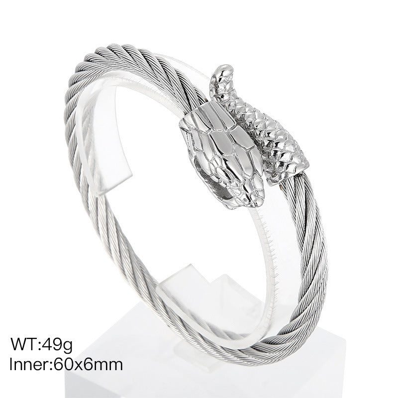 Planderful Snake Bracelet For Men Zircon Encrusted Premium