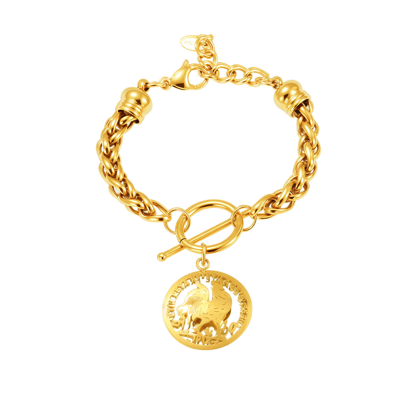 Planderful OT Buckle Bracelet 18K Gold Plated Steel Hip Hop