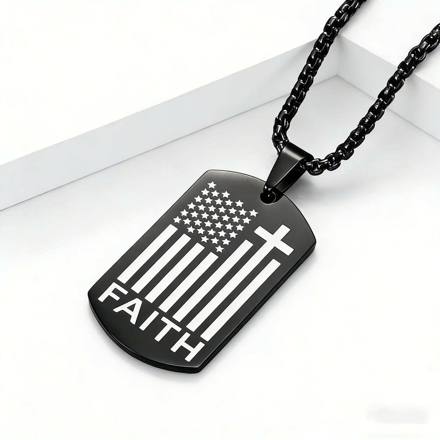 Planderful Everyday Genie Stainless Steel Cross Necklace With Inspiring Text For Hip Hop Style Men
