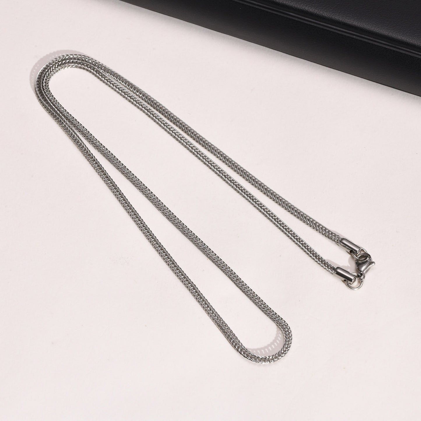 Titanium Steel Necklace for Men, 2.4MM Chain Jewelry