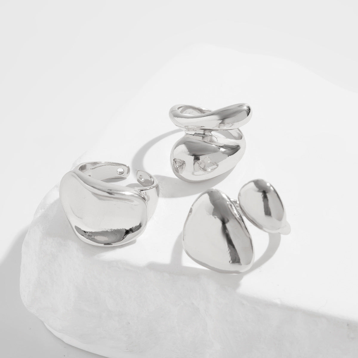 Planderful Vienna Verve Ring Set – Irregular Geometric Design