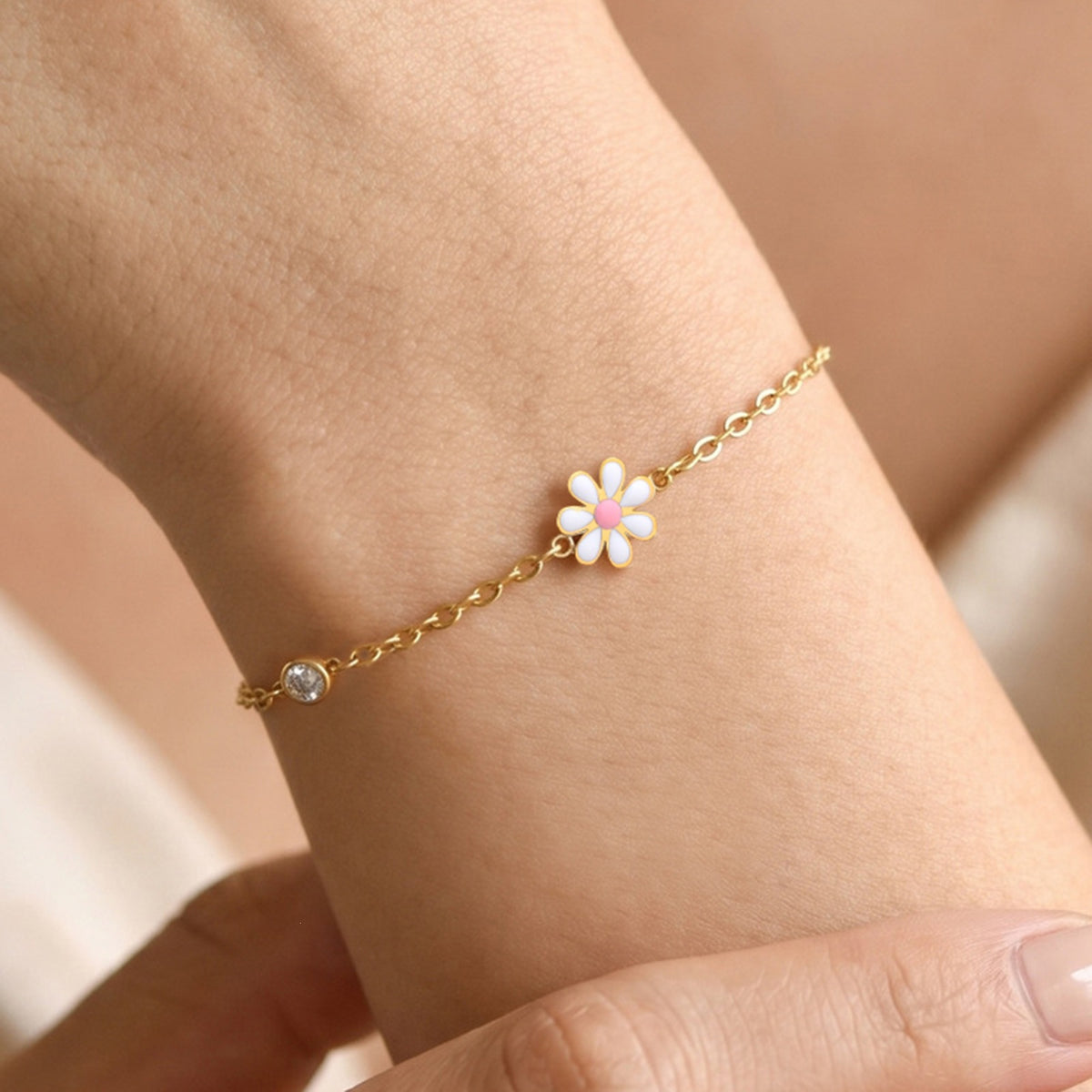 Flower Stainless Steel Bracelet Unisex