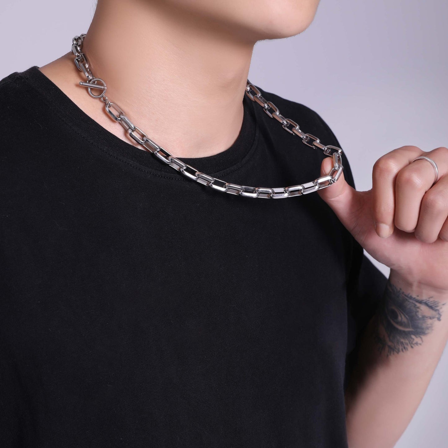 Planderful Jewelry Stainless Steel Cuban Link Necklace For Men Thick Chain Hip Hop Style Designed For Everyday Wear