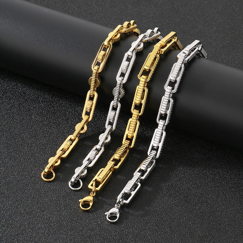 Planderful Collection Locomotive Steel Bracelet Premium Men