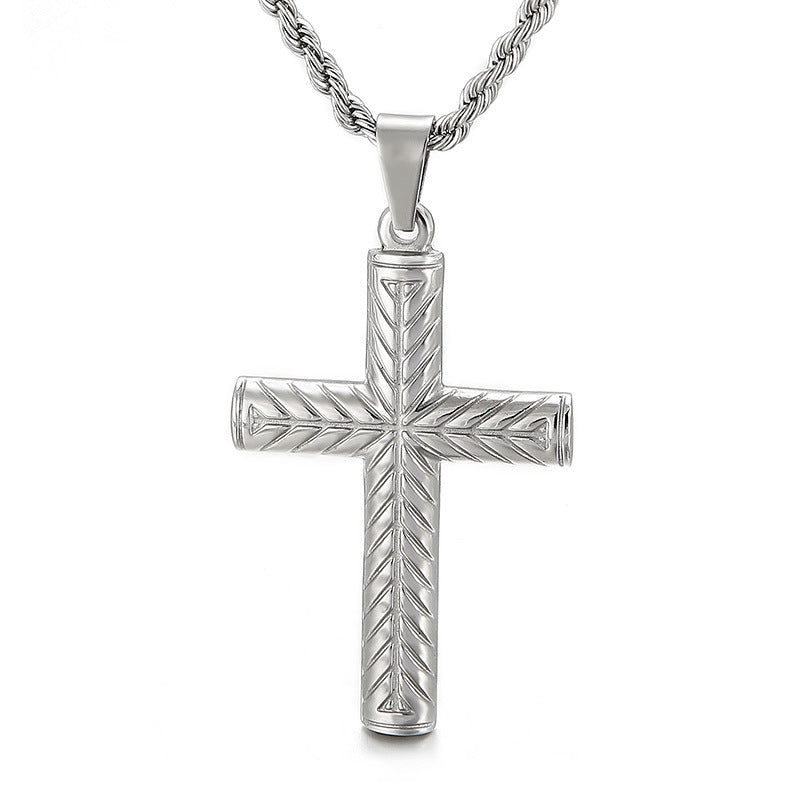 Bold Cross Titanium Steel Pendant - Bold and Stylish Men's Jewelry Piece