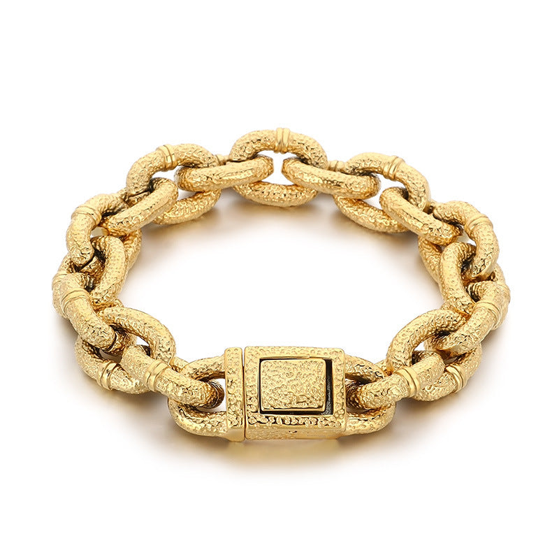 Heavy Industry – Punk Style Casting Rough Beating Cable Chain Bracelet