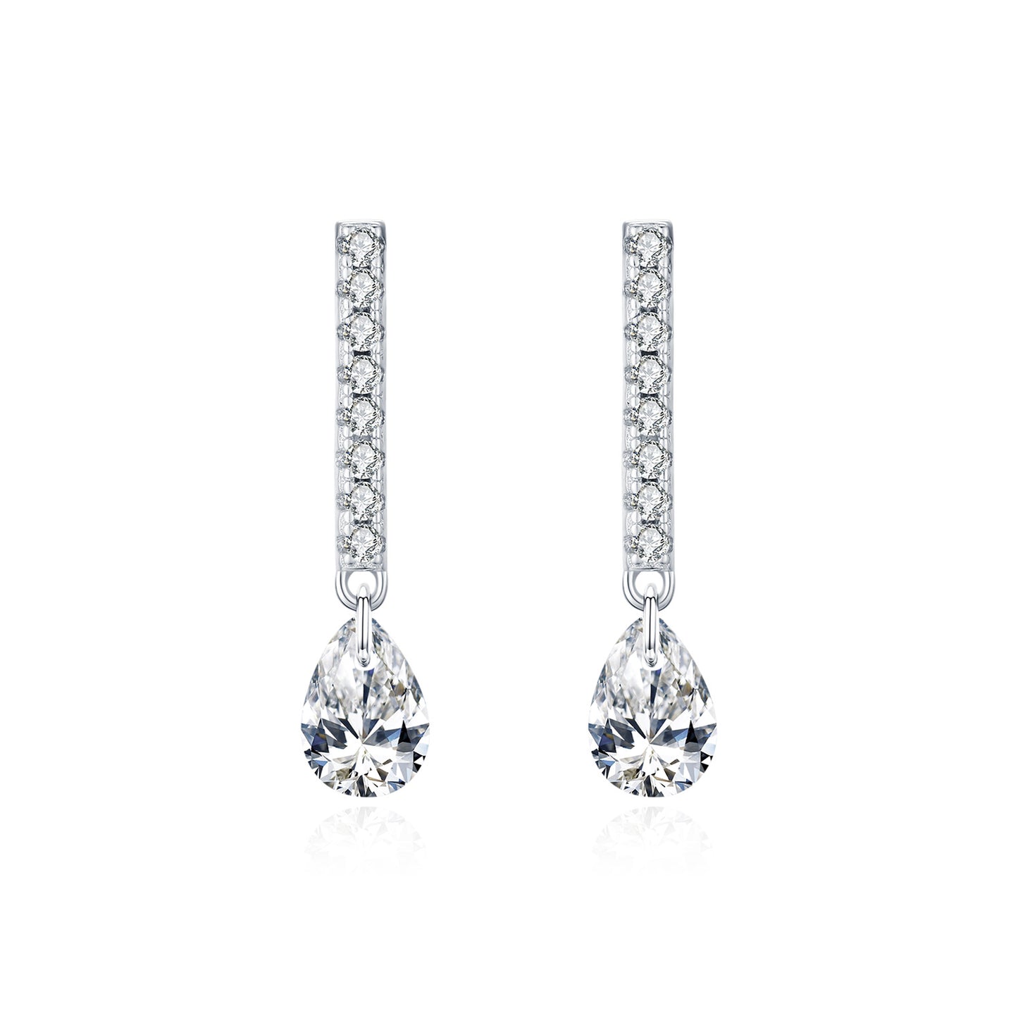 Planderful Everyday Genie Earrings – Elegant Sterling Silver with Zircon Accents