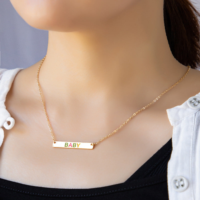 Stylish Letter Necklace with Niche Design for Trendy Women