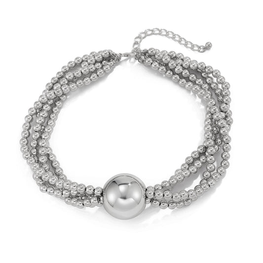 Bold Pearl-Style Bead Layered Necklace