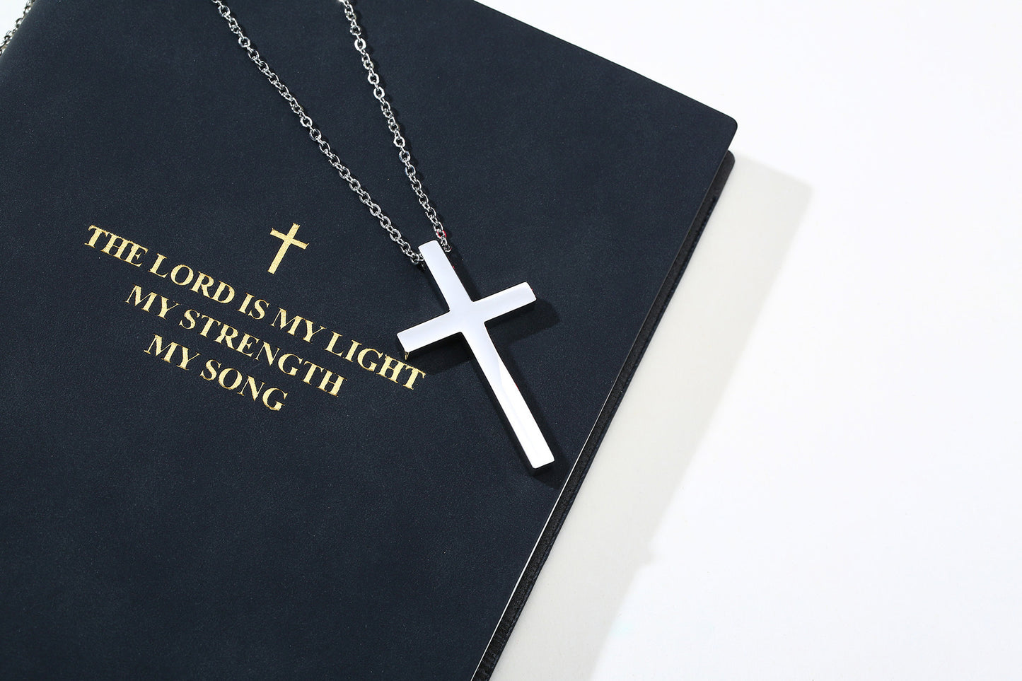Cross-Border Supply Cross Necklace Stainless Steel Pendant