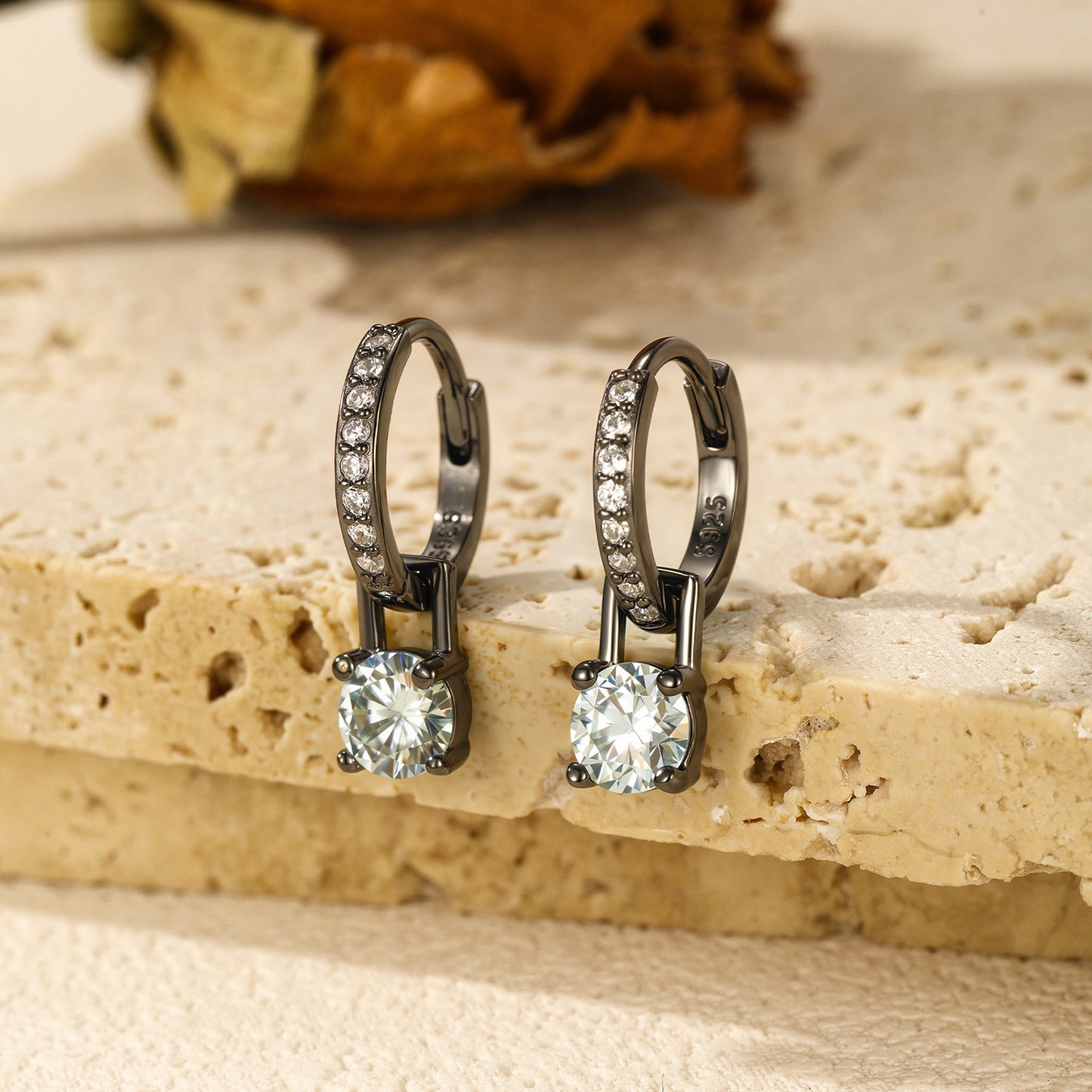 Planderful Moissanite Sparkling Earrings – Elegant Light Green Moissanite Design