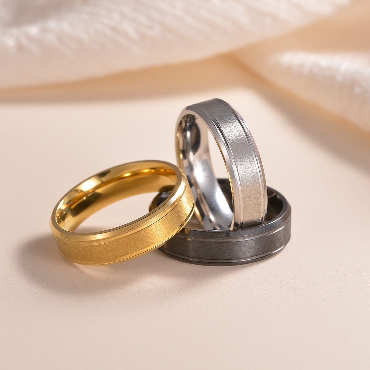 Planderful Everyday Genie Stainless Steel Ring 8 6mm Wide Minimalist Double Bevel For Men With Unisex Protection