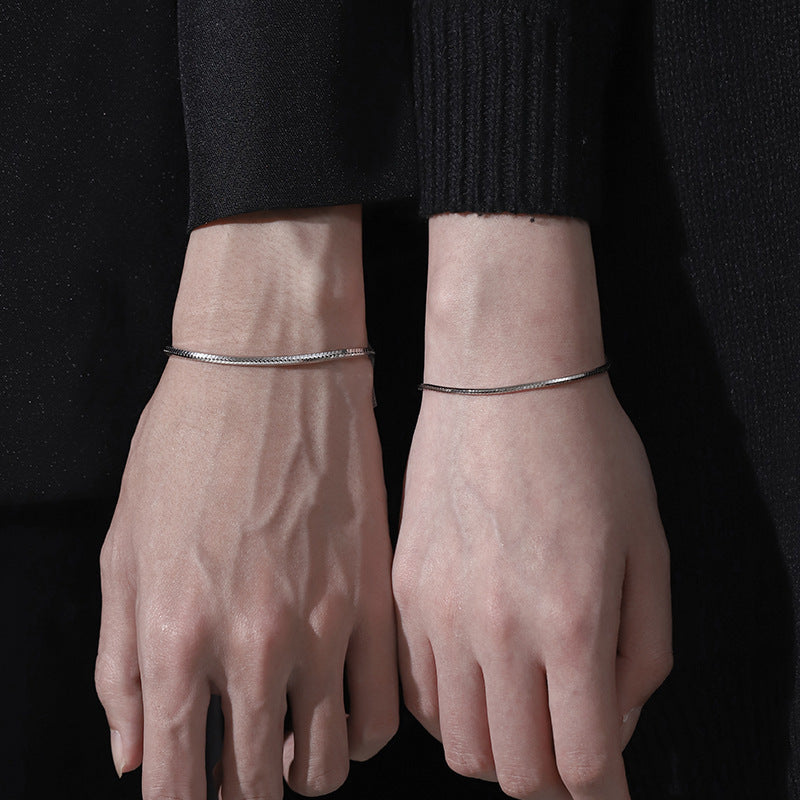 Planderful Jewelry Everyday Genie Two Piece Stainless Steel Couple Bracelet Set