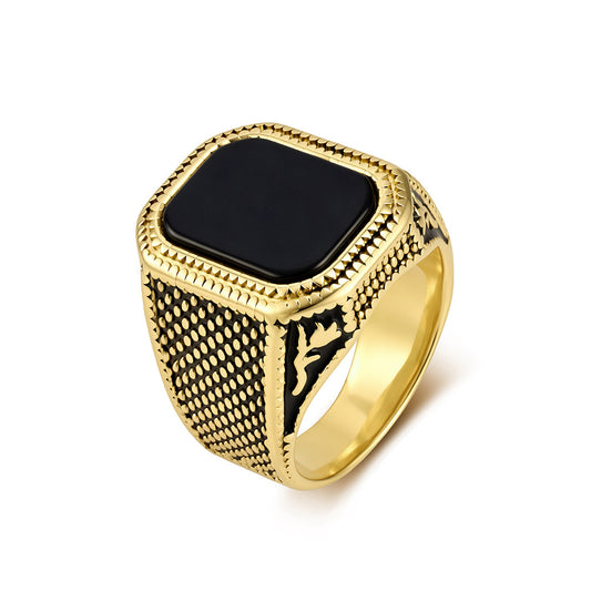 Vintage Stainless Steel Men's Ring