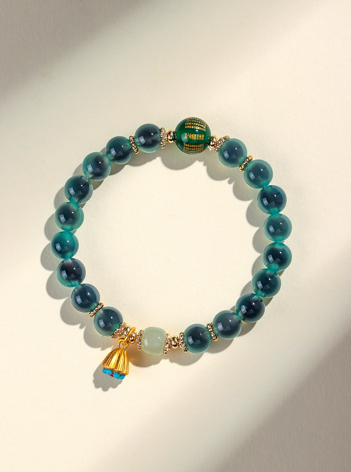 Hetian Jade Agate Heart Bracelet