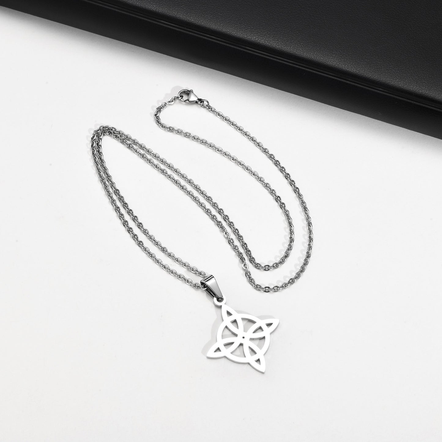 Stainless Steel Celtic Knot Pendant Black Men for Men