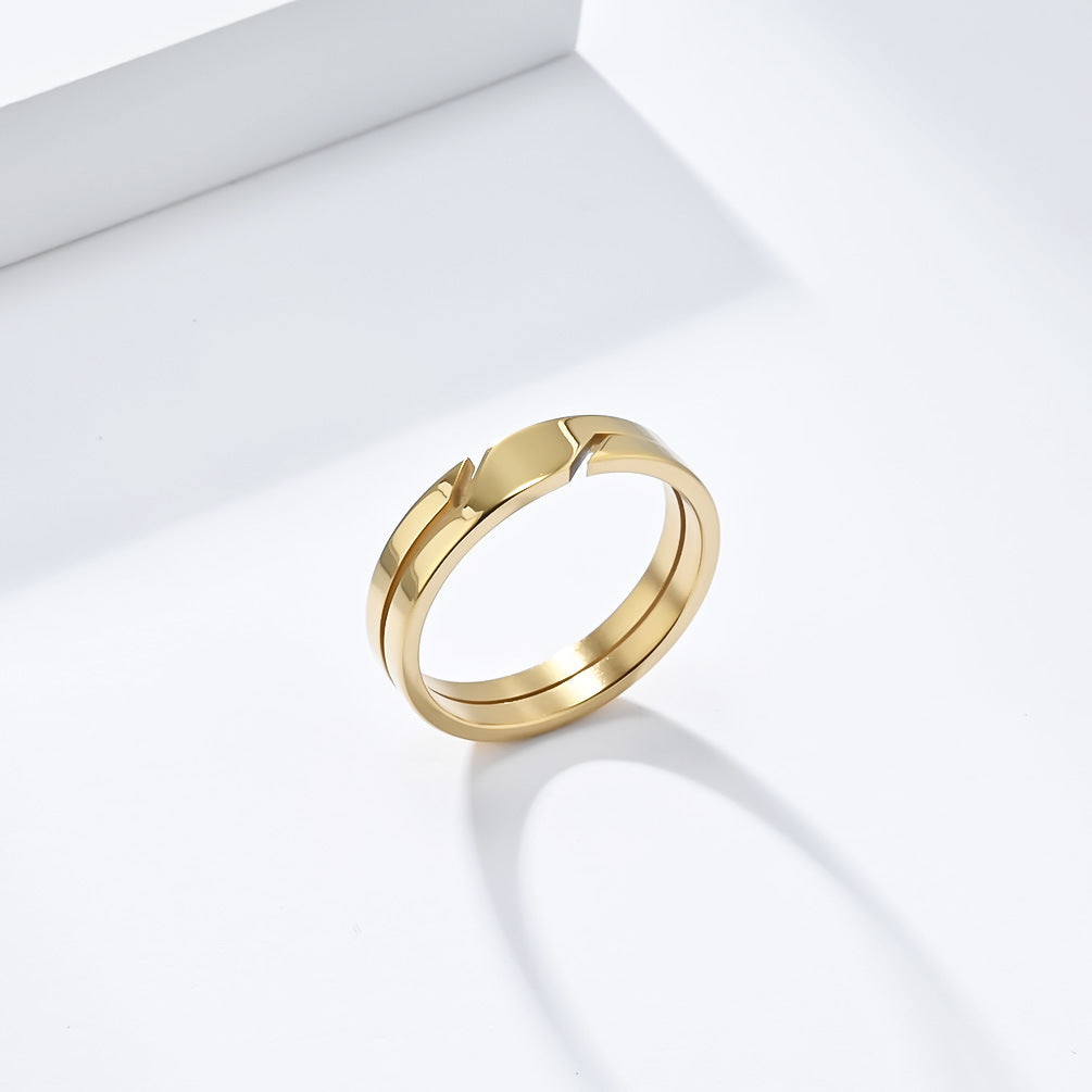 Personalized Titanium Steel Ring for Men and Women Jewelry