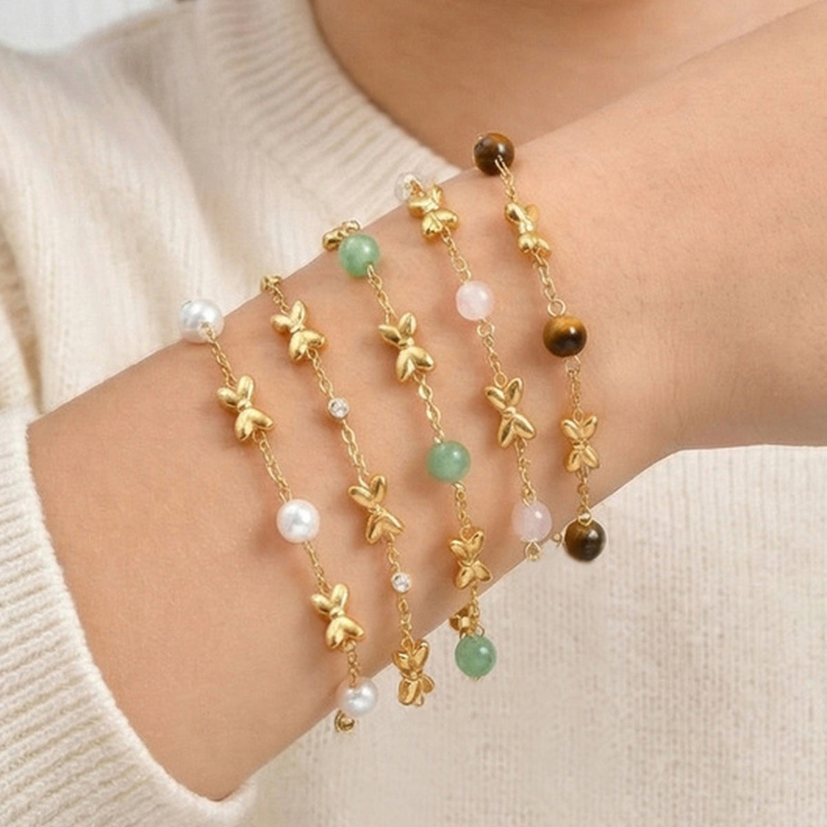 Cross Zircon Stainless Steel Bracelet for Women