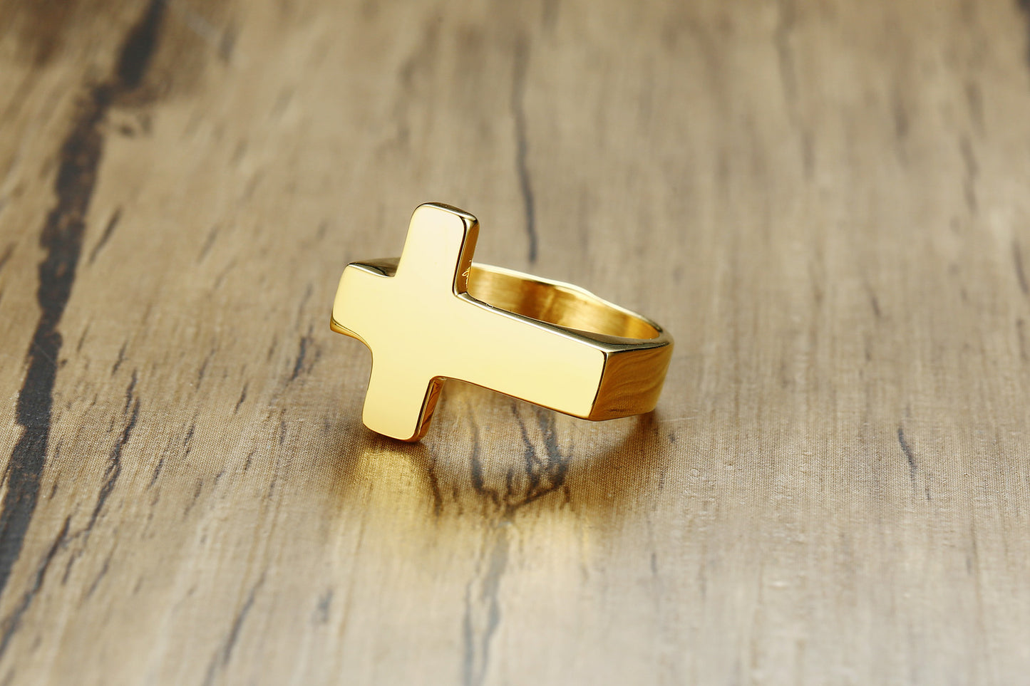 Titanium Steel Popular Jewelry Cross Casting Ring Wholesale