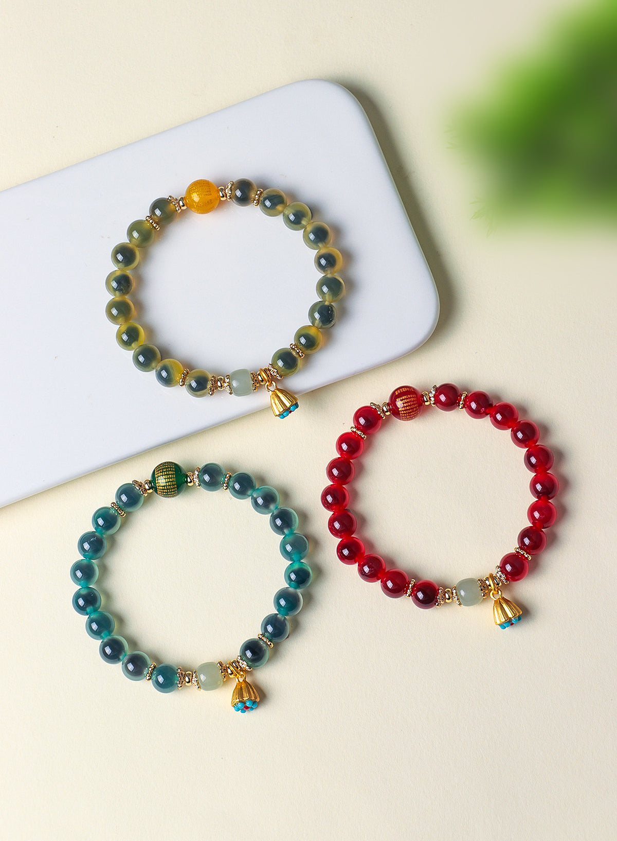 Hetian Jade Agate Heart Bracelet