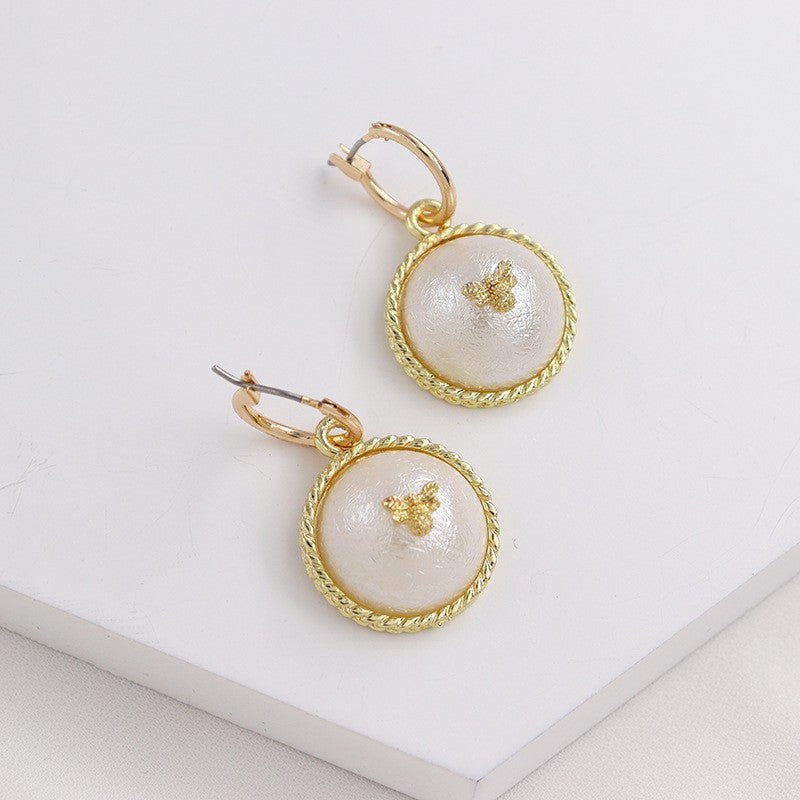 Fashion Forward Pearl Bee Earrings - Vienna Verve Collection