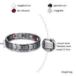 Black Stainless Steel Bracelet for Men