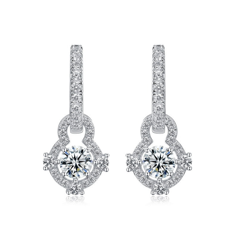 S925 Sterling Silver Moissanite Minimalist Stud Earrings