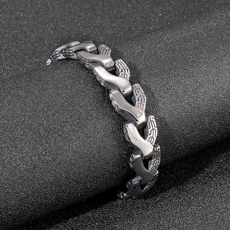 Punk Style Keel Men's Titanium Steel Bracelet