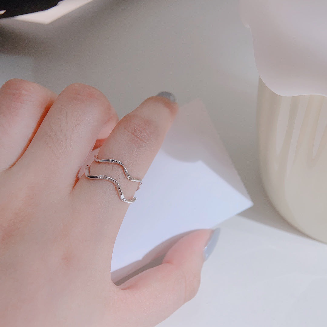 Sterling Silver Wave Ring