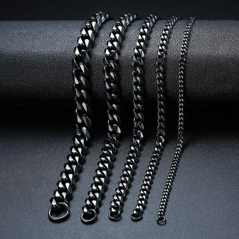 3 6-11 Mm Cuban Stainless Steel Bracelet for Men