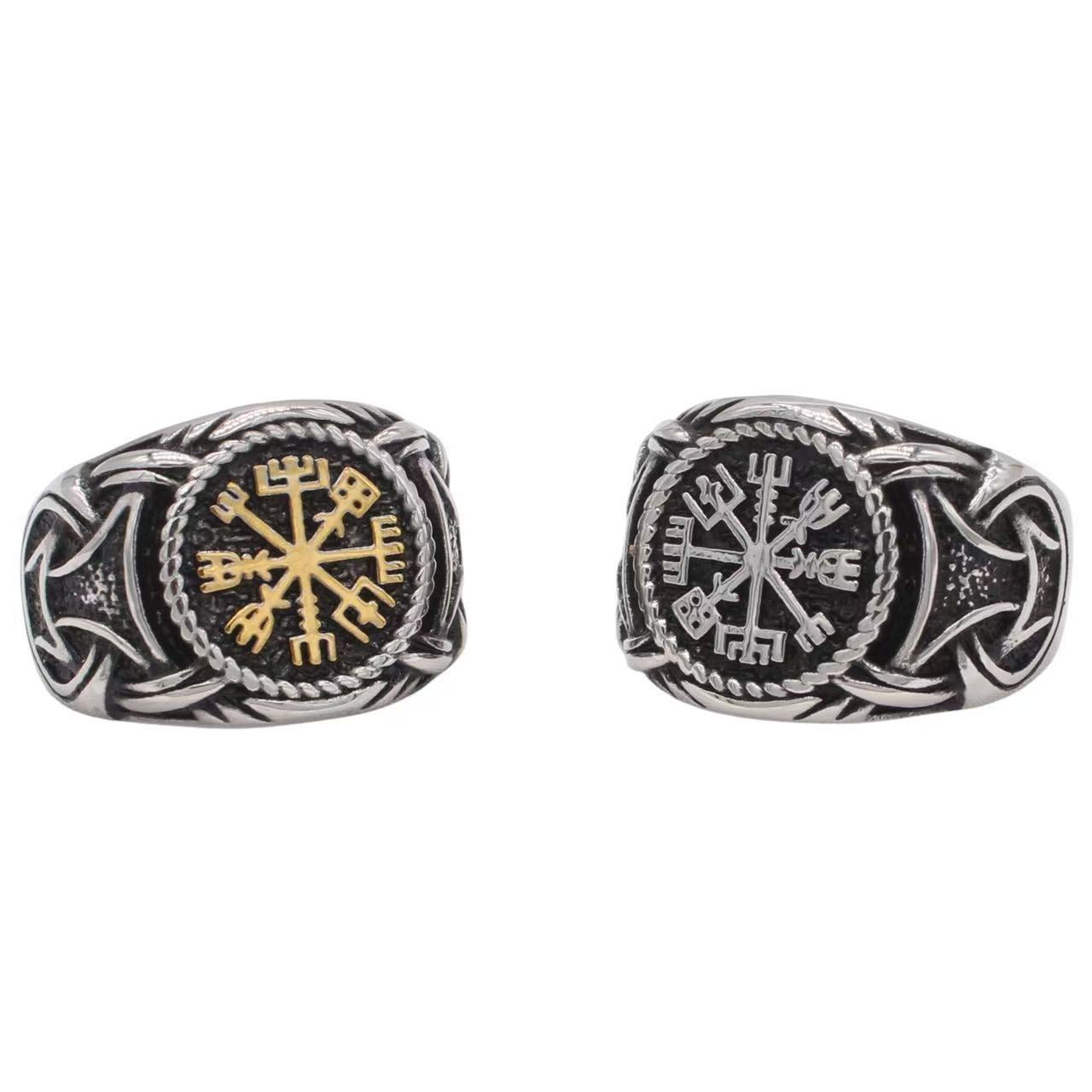 Planderful Jewelry Mens Viking Ring Stainless Steel