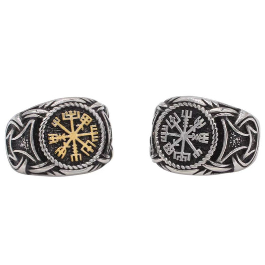 Planderful Jewelry Mens Viking Ring Stainless Steel