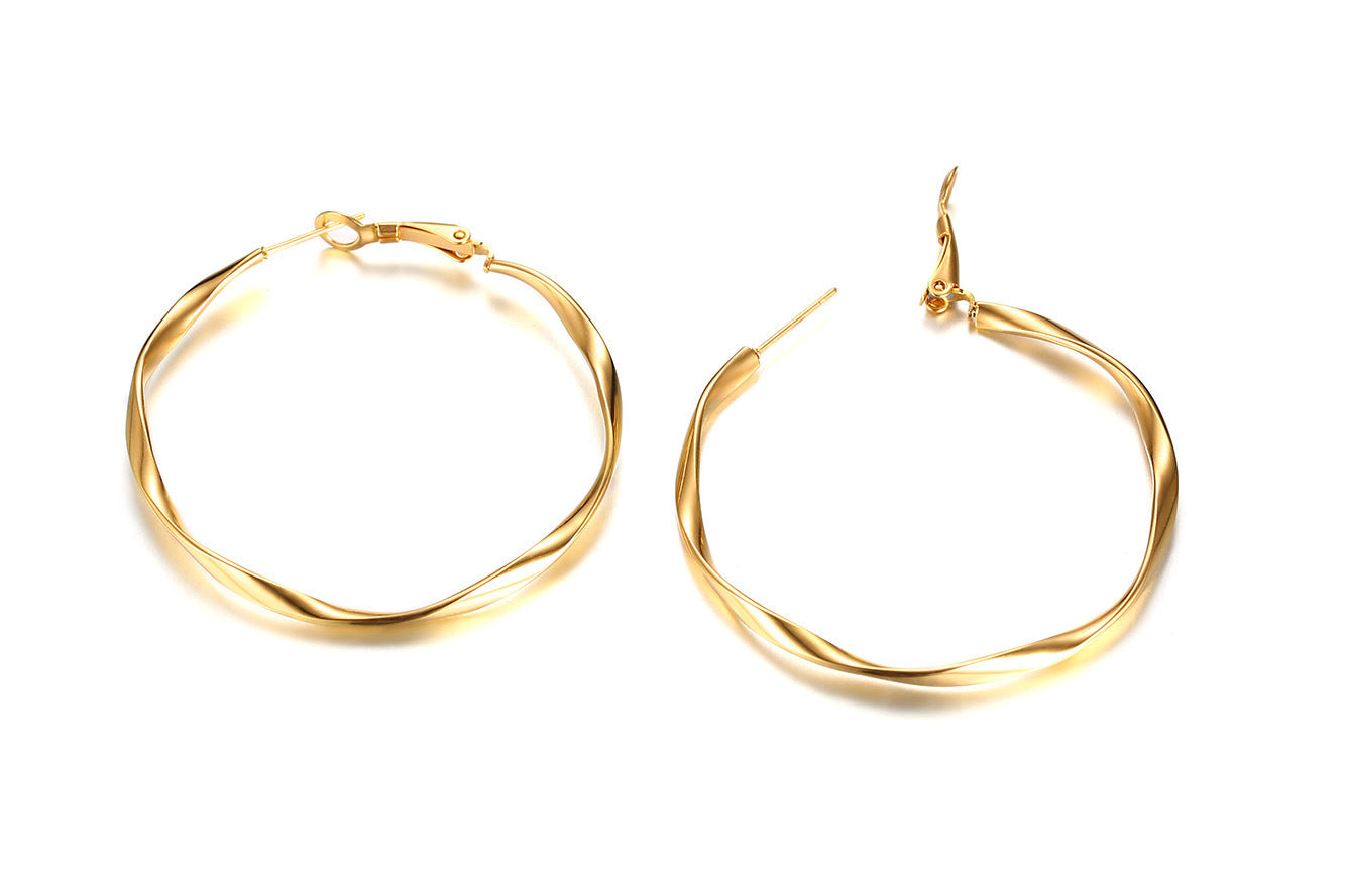 Big Earrings Fashion Trend Titanium Steel Trinket Earrings